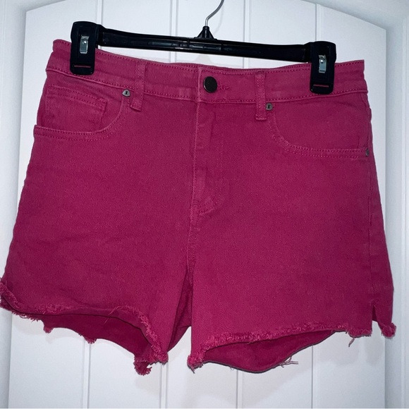 Kut From The Kloth Jane High Rise Denim Shorts Fuchsia Size 4 - Picture 4 of 9